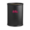 Collegiate Logo Oval Metal Fire Retardant 13 Qt. Wastebasket - Mississippi